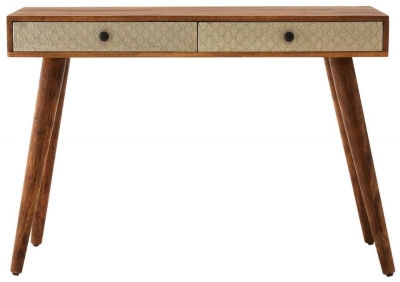 Product photograph of Enlow Natural Mango Wood Console Table from Choice Furniture Superstore
