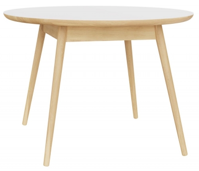 Image of Aarhus Oak Round Dining Table - 2 Seater