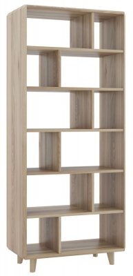 Product photograph of Bergen Scandinavian Oak Tall Display Unit from Choice Furniture Superstore