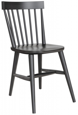 Product photograph of Bergen Scandinavian Black Oak Dining Chair Sold In Pairs from Choice Furniture Superstore