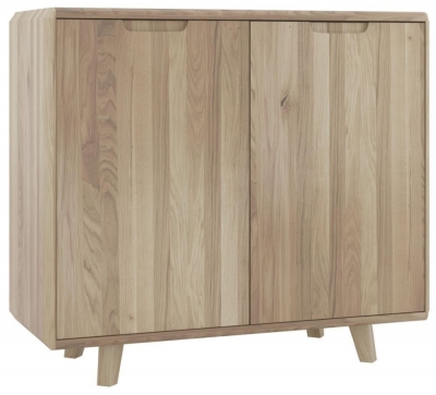 Product photograph of Bergen Scandinavian Oak Medium Sideboard 101 8cm With 2 Doors from Choice Furniture Superstore
