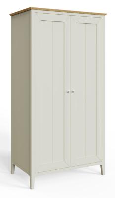 Product photograph of Alwin Grey Painted 2 Door Wardrobe from Choice Furniture Superstore