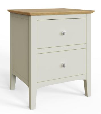 Product photograph of Alwin Grey Painted 2 Drawer Bedside Cabinet from Choice Furniture Superstore