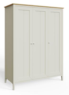 Alwin Grey Painted 3 Door Triple Wardrobe