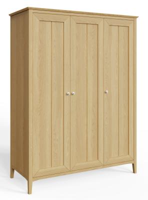 Alwin Oak 3 Door Triple Wardrobe