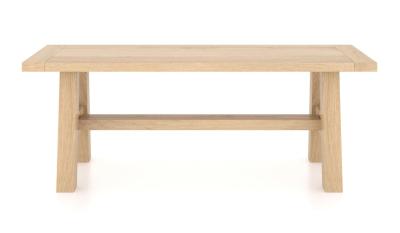 Product photograph of Colton Solid Oak 140cm Dining Bench from Choice Furniture Superstore