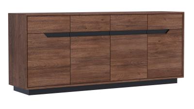 Layne Smoked Oak 180cm Large 4 Door Sideboard