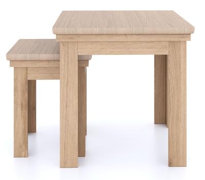 Product photograph of Corbin Oak Nest Of 2 Tables from Choice Furniture Superstore