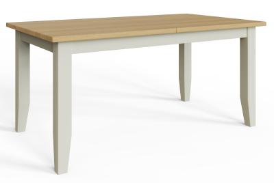 Product photograph of Lathen Grey Painted 4-6 Seater Pedestal Extending Dining Table from Choice Furniture Superstore