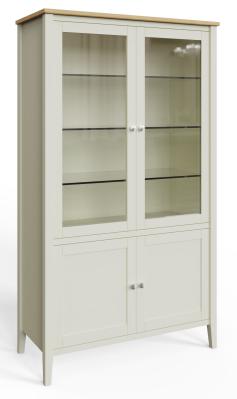 Lathen Grey Painted 4 Door Display Cabinet