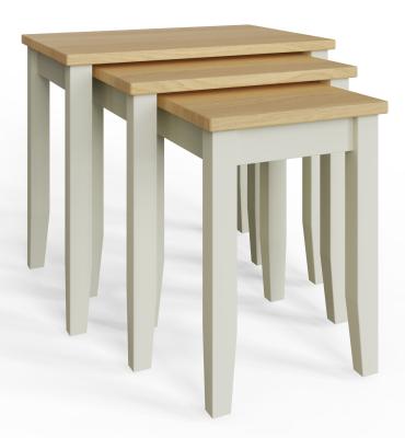 Product photograph of Lathen Grey Painted Nest Of 3 Tables from Choice Furniture Superstore