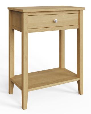 Product photograph of Lathen Oak 1 Drawer Console Table from Choice Furniture Superstore