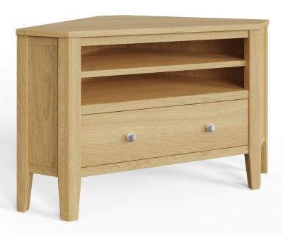 Lathen Oak 100cm Corner Tv Unit