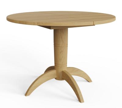 Lathen Oak 26 Seater Round Pedestal Extending Dining Table