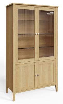 Lathen Oak 4 Door Display Cabinet