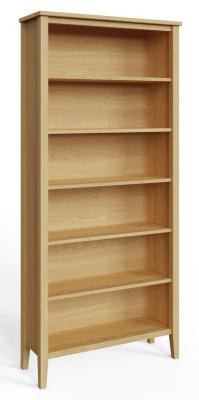 Product photograph of Lathen Oak Tall Bookcase from Choice Furniture Superstore