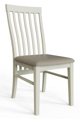 Set Of 2 Lathen Grey Painted Slatted Back Dining Chair