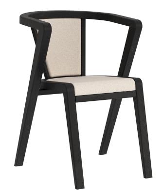 Product photograph of Set Of 2 Layne Byran Black Oak And Ivory Dining Chair from Choice Furniture Superstore