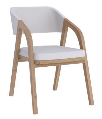 Product photograph of Set Of 2 Layne Piper Oak And Ivory Dining Chair from Choice Furniture Superstore