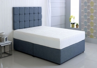 Product photograph of Kayflex Hybrid Cool Blue 17 5cm Reflex Memory Foam Ottoman Divan Bed from Choice Furniture Superstore