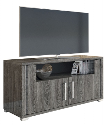 Product photograph of Augusta Oak 2 Door Italian Tv Unit from Choice Furniture Superstore