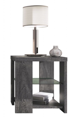 Product photograph of Augusta Italian Grey Oak Effect Lamp Table from Choice Furniture Superstore