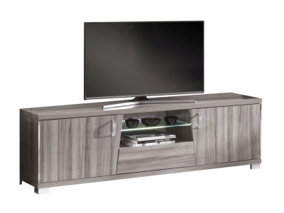 Product photograph of Bagni Dark Grey Oak 2 Door Italian Tv Unit from Choice Furniture Superstore