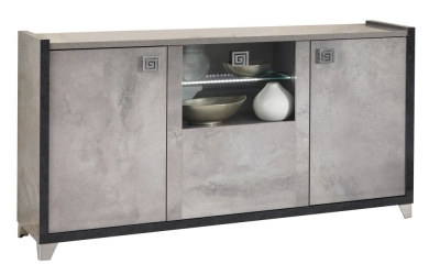 Milo Italian Grey 160cm Large 3 Door Sideboard