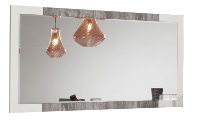 Product photograph of Naro Dove Grey Italian Wall Mirror from Choice Furniture Superstore