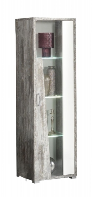 Product photograph of Naro Italian 1 Door Vitrine - Rhf from Choice Furniture Superstore