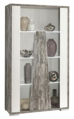 Product photograph of Naro Italian 2 Door Vitrine from Choice Furniture Superstore
