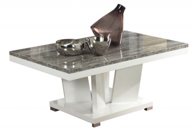 Product photograph of Naro Dove Grey And White Italian Coffee Table from Choice Furniture Superstore