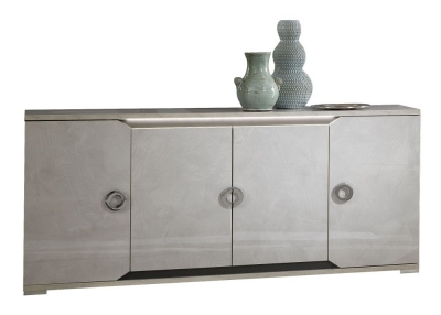 Product photograph of Angelo Grey Marble 4 Door Italian Sideboard With Led Light from Choice Furniture Superstore