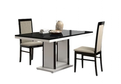 Product photograph of Enna Black And White Italian Dining Table And 4 Chair from Choice Furniture Superstore