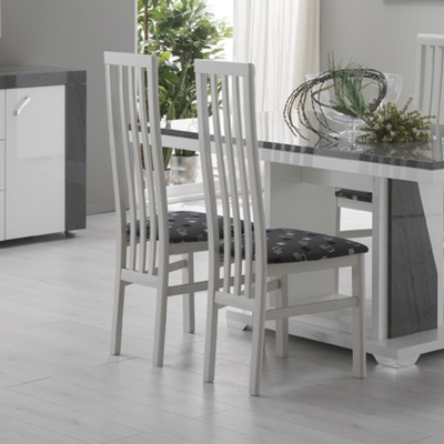 Product photograph of Delia White Italian Dining Chair Sold In Pairs from Choice Furniture Superstore