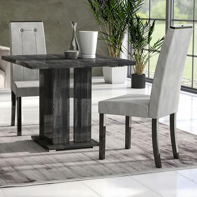 Augusta Italian Grey Oak Effect 2 Seater Square Pedestal Dining Table