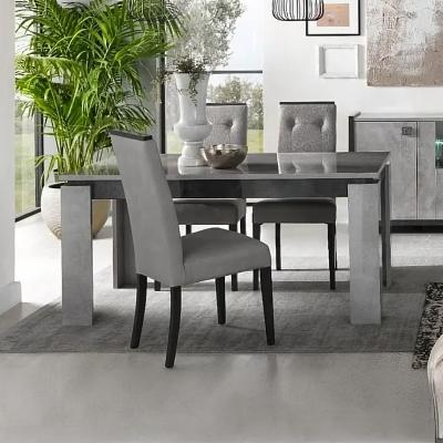 Milo Italain Grey Extending Dining Set With 4 Chair