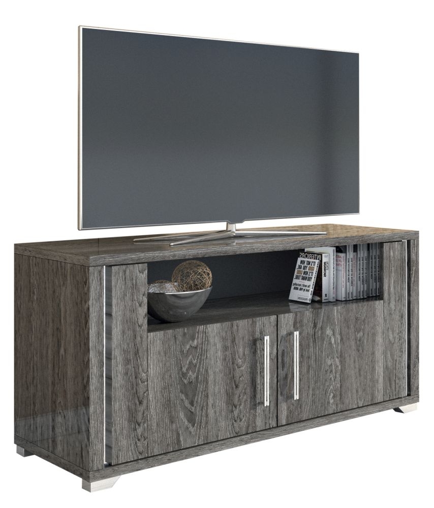 Augusta Italian Grey Oak Effect 105cm TV Unit