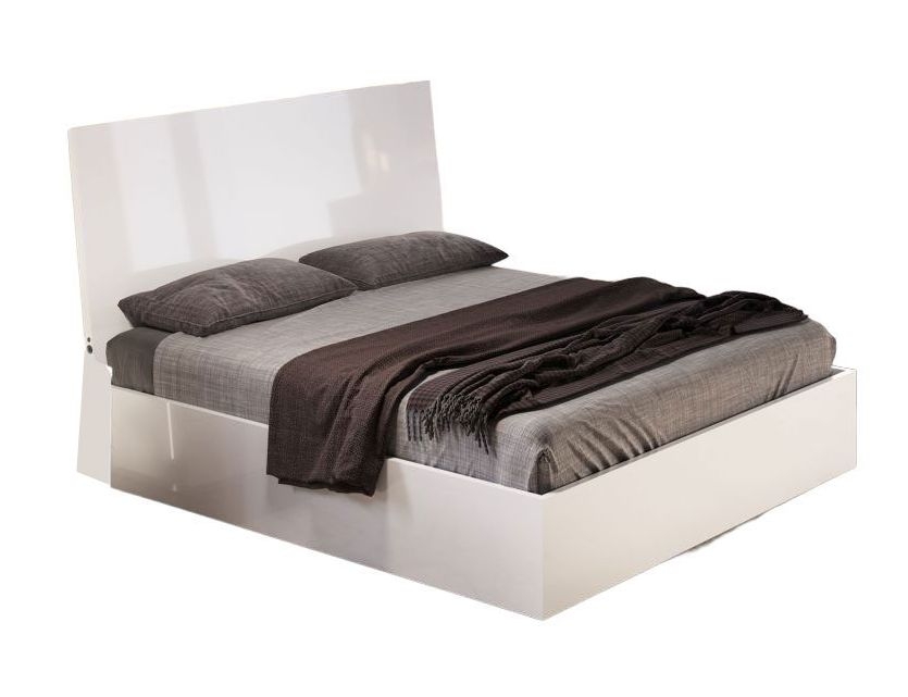 Betty Italian White Gloss Bed - Sizes Available