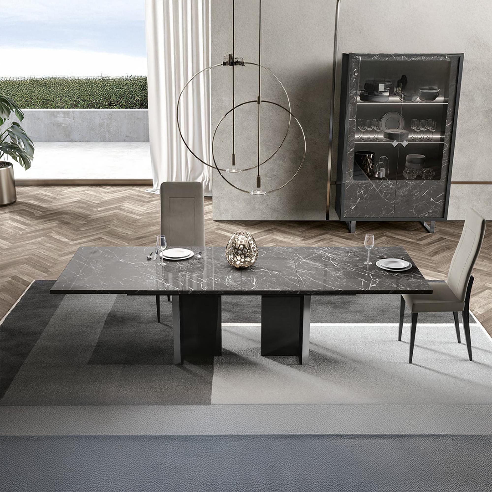 Sky Day Italian Dark Grey 8-10 Seater Extending Dining Table