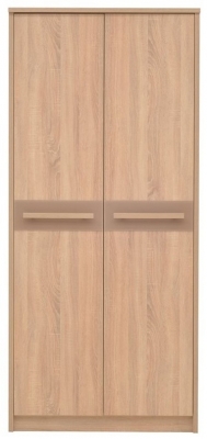 Product photograph of Cremona Sonoma Oak 2 Door Wardrobe from Choice Furniture Superstore