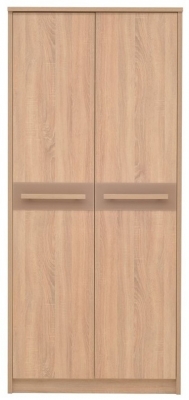 Product photograph of Sablon Sonoma Oak 2 Door Wardrobe from Choice Furniture Superstore