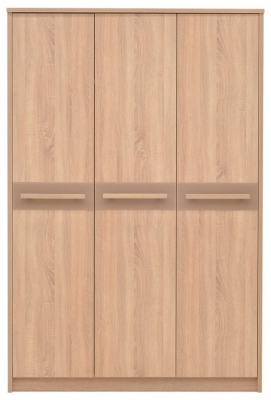 Product photograph of Cremona Sonoma Oak 3 Door Wardrobe from Choice Furniture Superstore