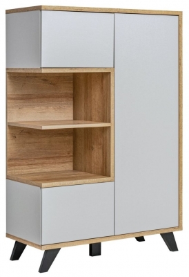 Product photograph of Bogota Grey And Oak Cabinet from Choice Furniture Superstore