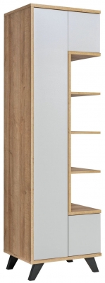 Product photograph of Bogota Grey And Oak Tall Cabinet from Choice Furniture Superstore