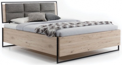 Product photograph of Glass Loft Oak Storage Bed from Choice Furniture Superstore