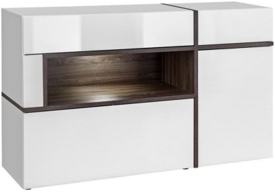 Austin White Gloss 150cm Medium 2 Door Sideboard