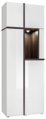 Product photograph of Cross White Tall Display Cabinet from Choice Furniture Superstore