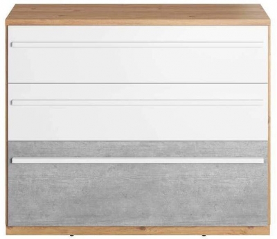 Product photograph of Ivy Oak Effect 3 Drawer Chest from Choice Furniture Superstore