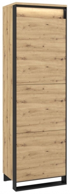 Product photograph of Quant Oak 1 Door Wardrobe from Choice Furniture Superstore